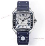 THB Factory Cartier Santos De Cartier Blue 9015 Watches Diamond-set